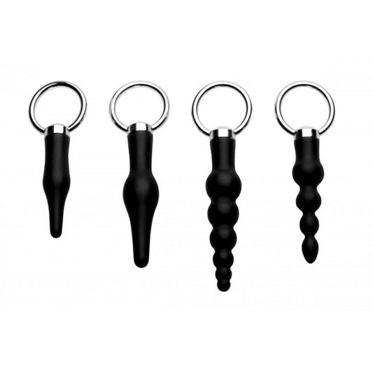 Master Series Silicone Anal Ringed Rimmer Set 4 Pieces | Butt Plug Set | Master Series | Bodyjoys