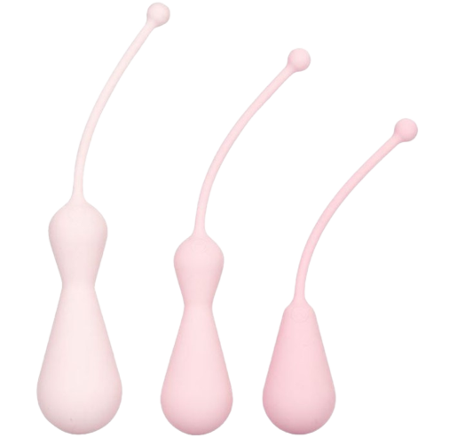 Sexual Wellness Guides for Her | Three Pink Kegel Exercisers | Bodyjoys