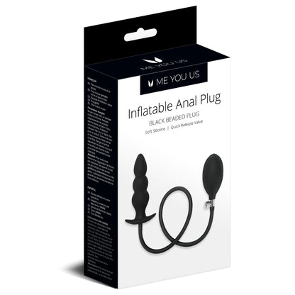 Me You Us Inflatable Beaded Anal Plug Black | Inflatable Butt Plug | Me You Us | Bodyjoys