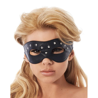 Leather Open Eye Mask With Rivets | Bondage Hoods & Masks | Rimba | Bodyjoys