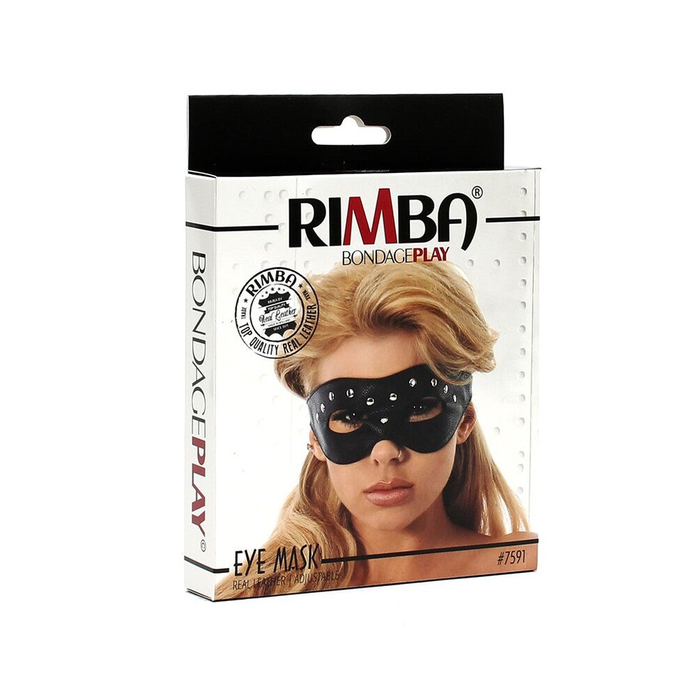 Leather Open Eye Mask With Rivets | Bondage Hoods & Masks | Rimba | Bodyjoys