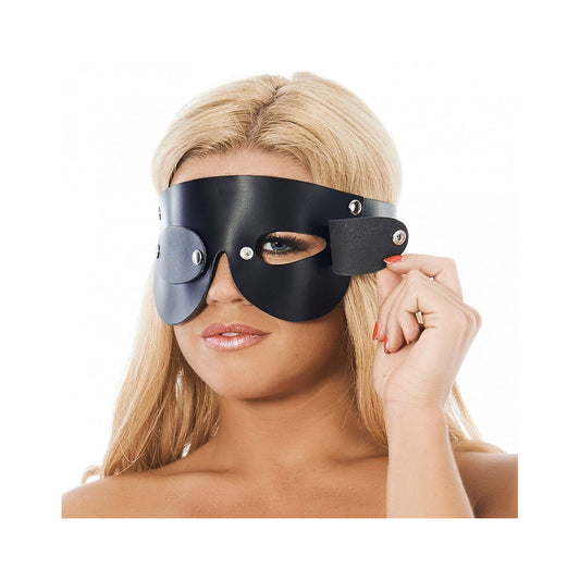 Leather Blindfold With Detachable Blinkers | Bondage Hoods & Masks | Rimba | Bodyjoys