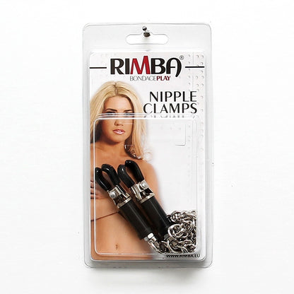 Silver Nipple Clamps With Chain | Nipple Clamps | Rimba | Bodyjoys