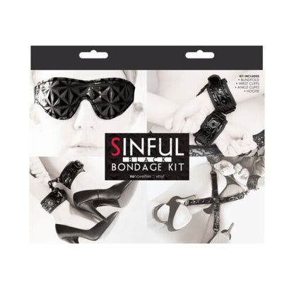 Sinful Bondage Kit Black | Erotic Bondage Set | NS Novelties | Bodyjoys