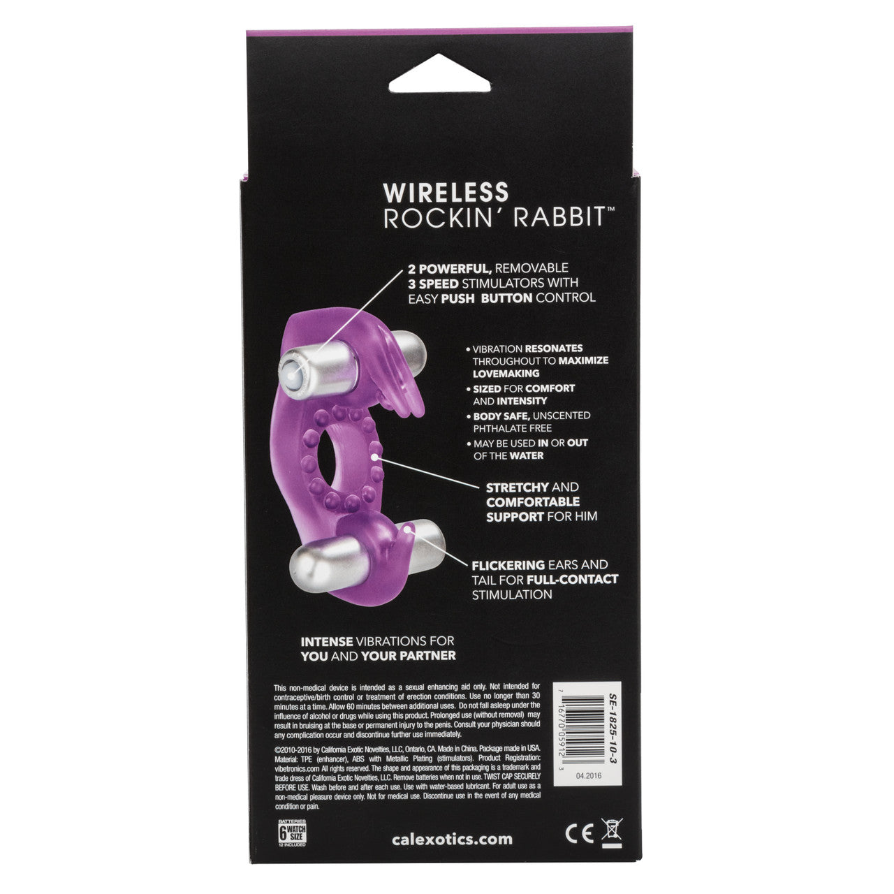 Wireless Rockin’ Rabbit Duo Vibrating Cock Ring | Vibrating Cock Ring | CalExotics | Bodyjoys