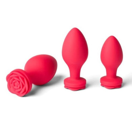 Secret Kisses Rosegasm Butt Bouquet Plug Training Set 3 Pcs | Butt Plug Set | Secret Kisses | Bodyjoys