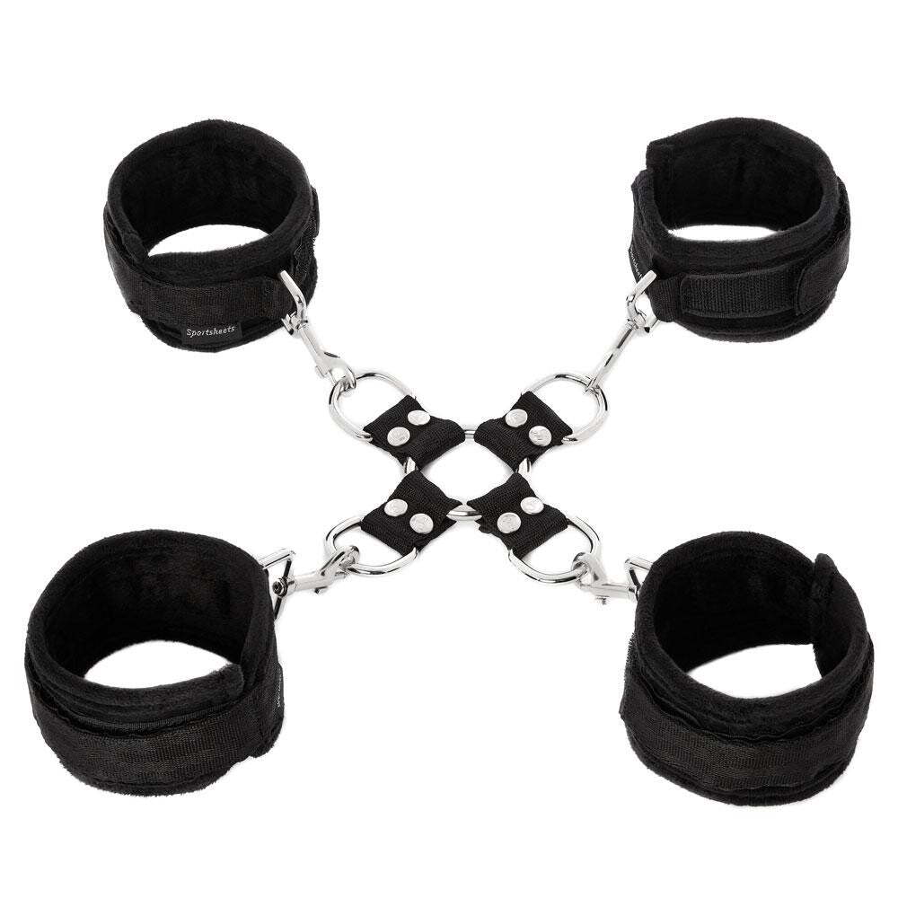 Sportsheets Hog Tie And Cuff Set 5 Pieces | Wrist & Ankle Restraint | Sportsheets | Bodyjoys