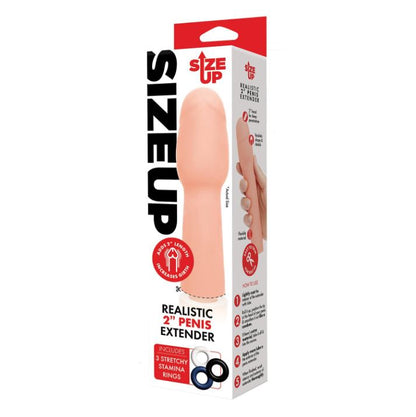 Size Up Extra Realistic 2 Inch Penis Extender Sleeve Flesh | Penis Sheath | Size Up | Bodyjoys