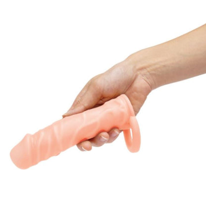 Size Up Realistic 1 Inch Penis Extender With Ball Loop Flesh | Penis Sheath | Size Up | Bodyjoys