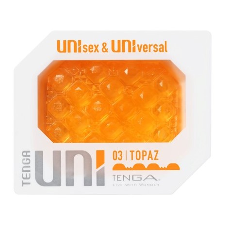 Tenga UNI 03 Topaz Stimulation Sleeve Orange | Male Masturbator | Tenga | Bodyjoys