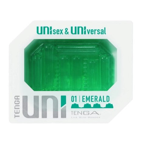 Tenga UNI 01 Emerald Stimulation Sleeve Green | Male Masturbator | Tenga | Bodyjoys