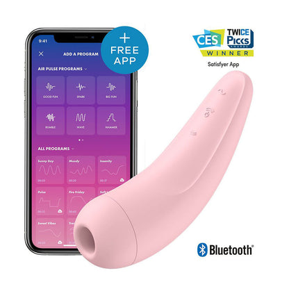 Satisfyer Curvy 2 Plus Clitoral Massager App-Enabled Pink | Clitoral Suction Vibrator | Satisfyer | Bodyjoys