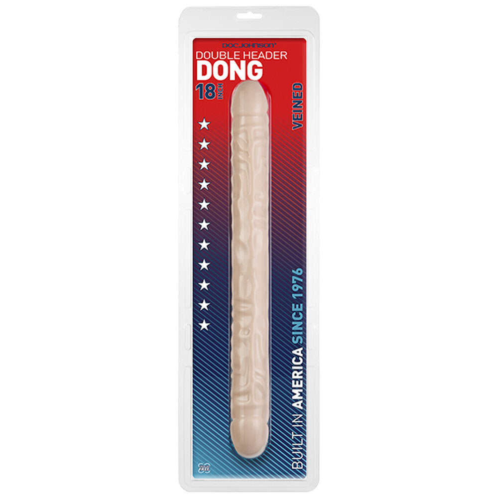 Double Header 18 Inch Veined Dong | Double-Ended Dildo | Doc Johnson | Bodyjoys