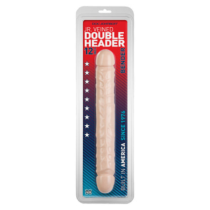 Double Header 12 Inch Jr Veined Bender Dong | Double-Ended Dildo | Doc Johnson | Bodyjoys