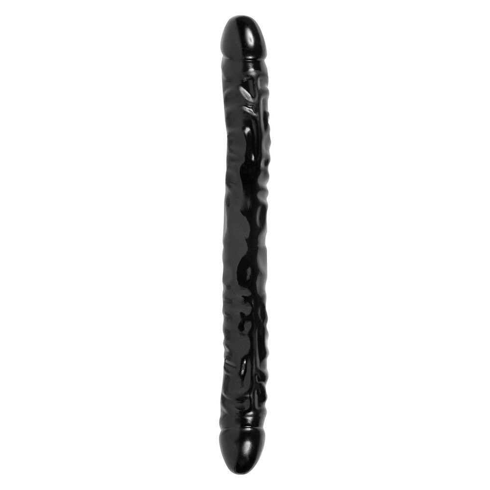 Double Header 12 Inch Jr Veined Bender Dong Black | Double-Ended Dildo | Doc Johnson | Bodyjoys