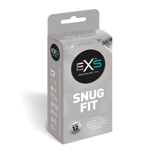 EXS Snug Closer Fitting Condoms 12 Pack | Regular Condom | EXS Condoms | Bodyjoys
