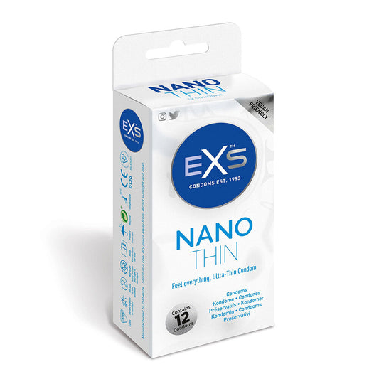 EXS Nano Thin Condom 12 Pack | Extra Thin Condom | EXS Condoms | Bodyjoys