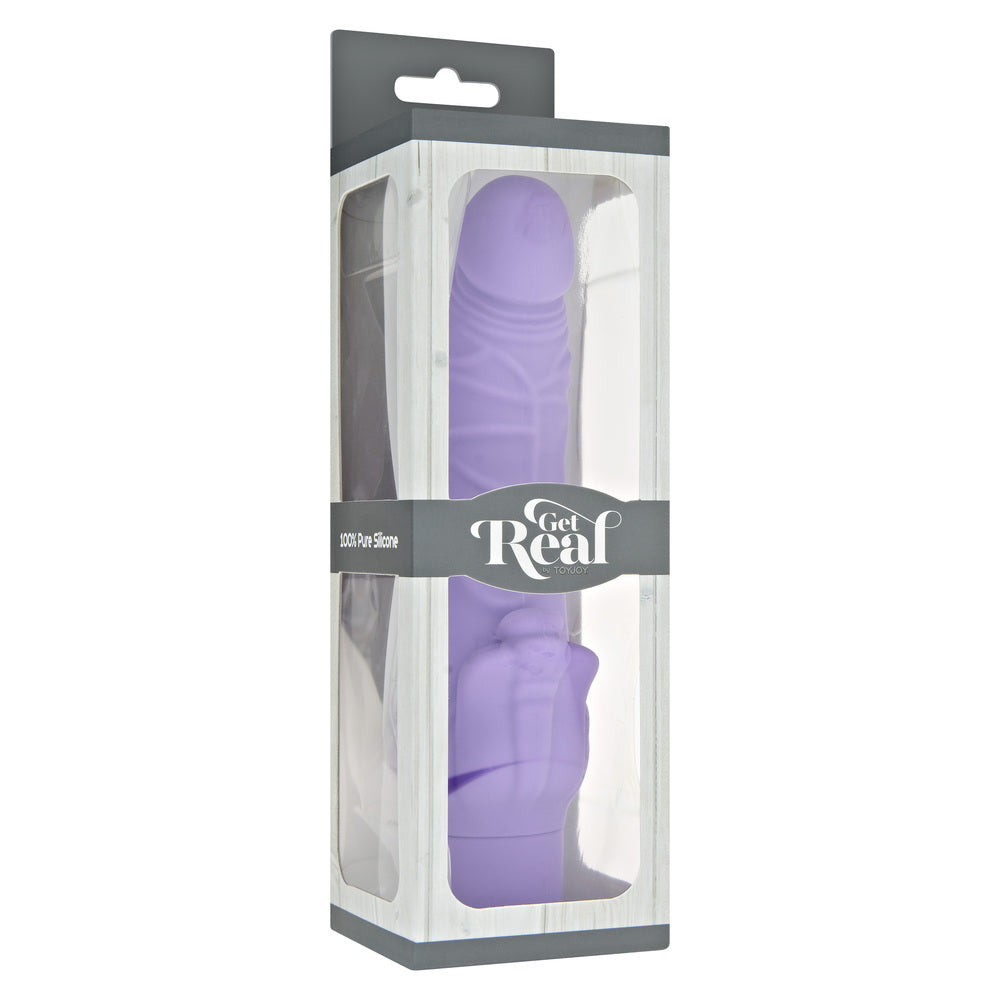 ToyJoy Get Real 8 Inch Classic Stim Vibrator Purple | Dildo Vibrator | ToyJoy | Bodyjoys