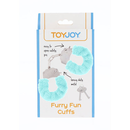 ToyJoy Furry Fun Handcuffs Aqua | Bondage Handcuffs | ToyJoy | Bodyjoys