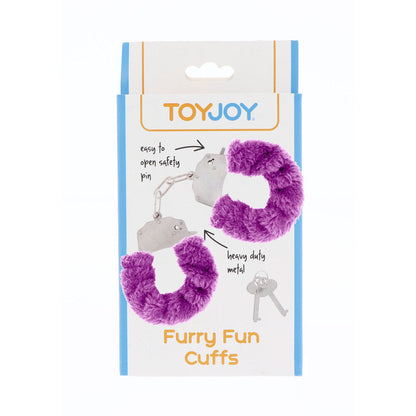 ToyJoy Furry Fun Handcuffs Purple | Bondage Handcuffs | ToyJoy | Bodyjoys