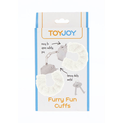 ToyJoy Furry Fun Handcuffs White | Bondage Handcuffs | ToyJoy | Bodyjoys
