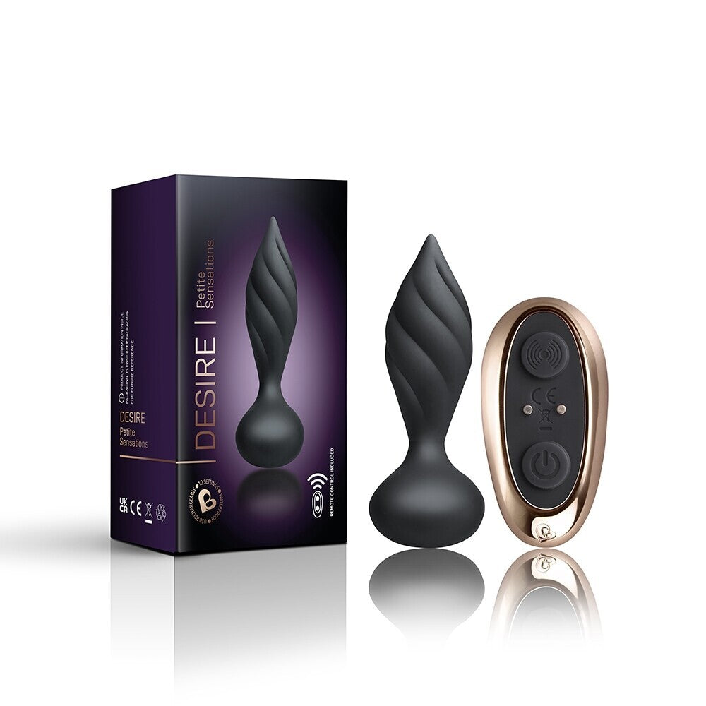 Rocks-Off Desire Petite Sensations Butt Plug Black | Vibrating Butt Plug | Rocks-Off | Bodyjoys