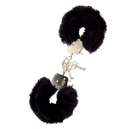 Furry Metal Handcuffs Black | Bondage Handcuffs | Dream Toys | Bodyjoys