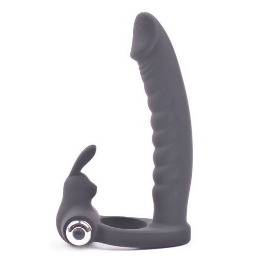 Fun Bunny Teaser Vibrating Rabbit Cock Ring Black | Vibrating Cock Ring | Various brands | Bodyjoys