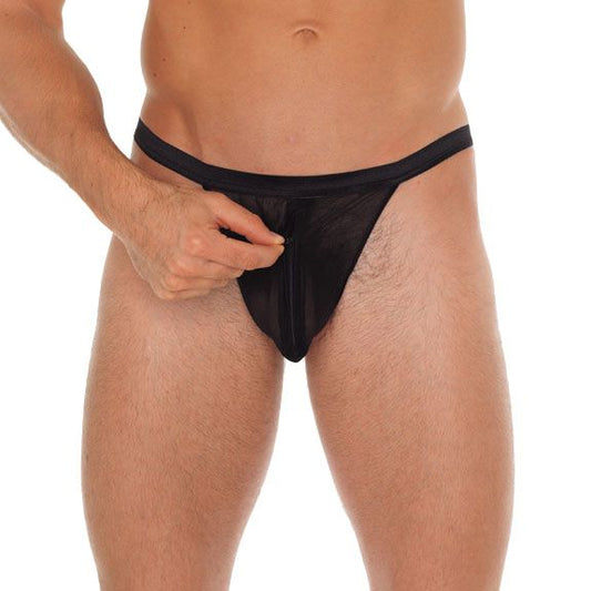 Mens Black G-String With Pouch | Sexy Male Underwear | Rimba | Bodyjoys