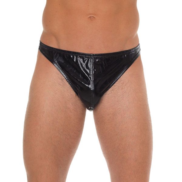 Mens Black Shiny G-String | Sexy Male Underwear | Rimba | Bodyjoys