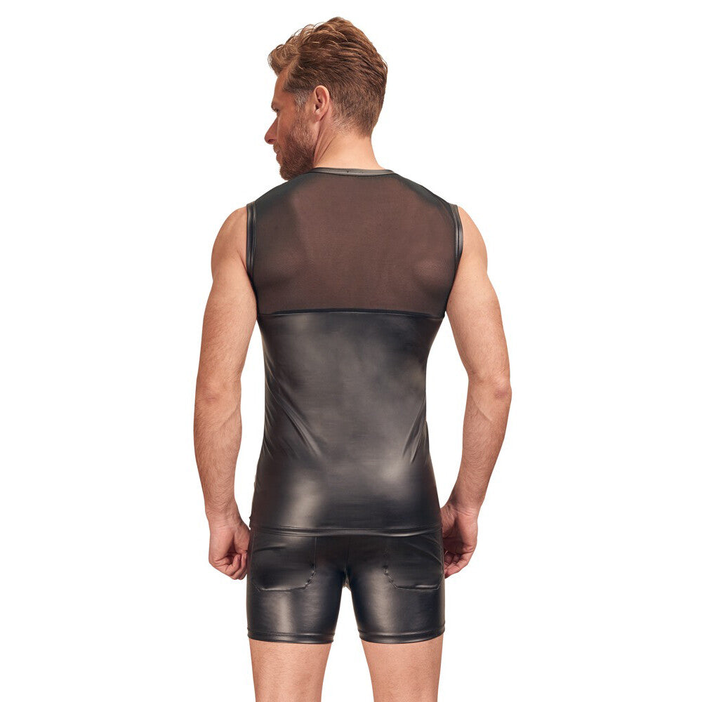 NEK Matte Look Shirt With Chest Harness Black | Male Fetish Wear | NEK | Bodyjoys