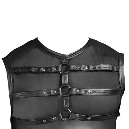 NEK Matte Look Shirt With Chest Harness Black | Male Fetish Wear | NEK | Bodyjoys