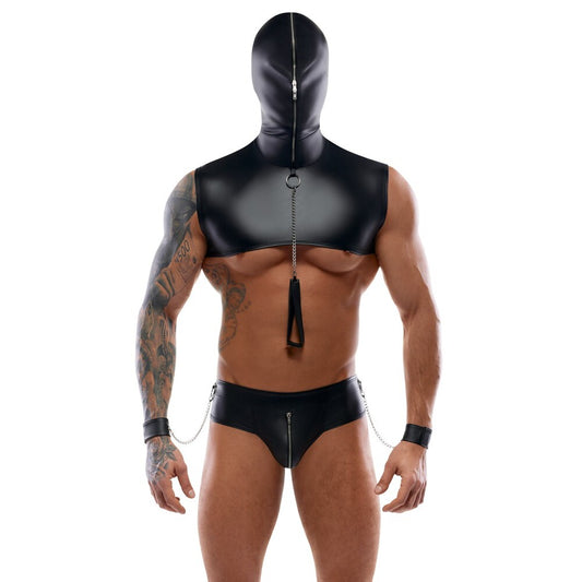 Svenjoyment Male Bondage Wear Set With Restraints Black | Male Fetish Wear | Svenjoyment | Bodyjoys