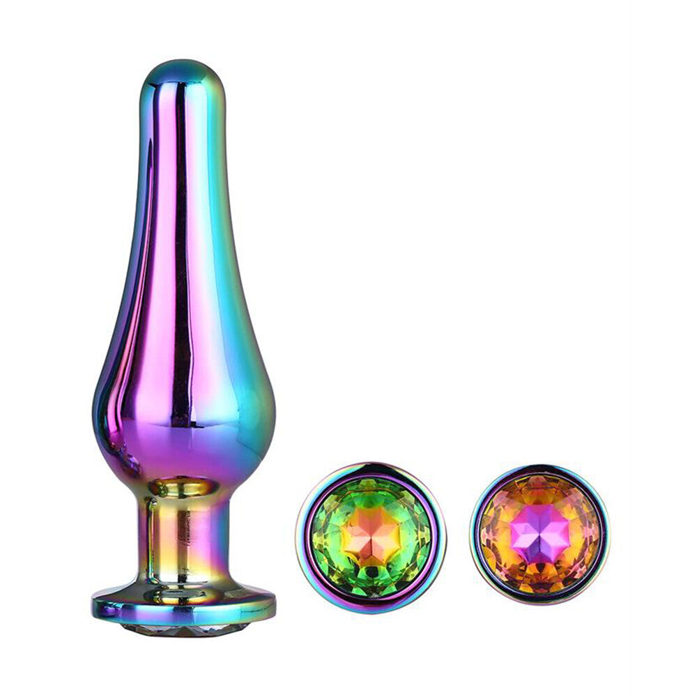Gleaming Butt Plug Set Multicoloured 3 Pieces | Jewelled Butt Plug | Dream Toys | Bodyjoys
