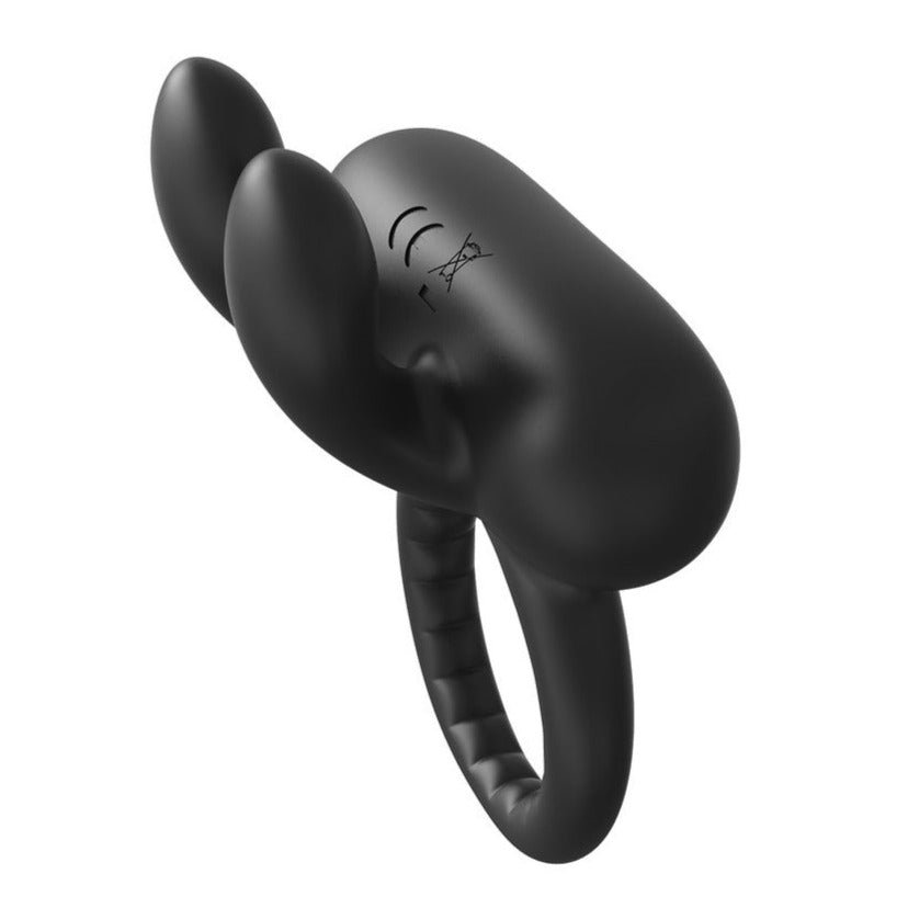 Ramrod Rabbit Vibrating Cock Ring Black | Vibrating Cock Ring | Dream Toys | Bodyjoys