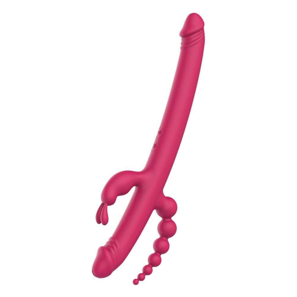 Dreamtoys Essentials Anywhere Pleasure Triple Vibe Pink | Double-Ended Dildo | Dream Toys | Bodyjoys