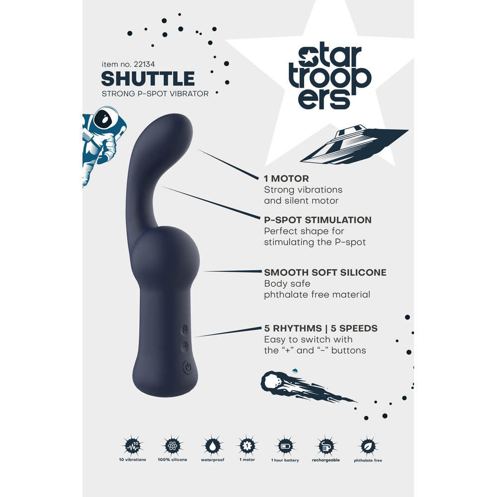 Startroopers Shuttle Flexible Strong Prostate Vibrator | Prostate Stimulator | Dream Toys | Bodyjoys