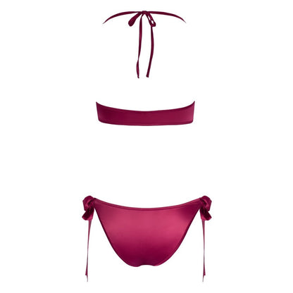 Cottelli Tie Up Bra And Briefs Set Red | Bras & Bra Sets | Cottelli Lingerie | Bodyjoys