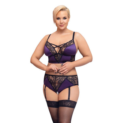 Cottelli Curves Bralette Suspender Set | Bras & Bra Sets | Cottelli Lingerie | Bodyjoys