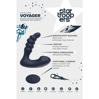 Startroopers Voyager Beaded Prostate Massager With Remote | Prostate Stimulator | Dream Toys | Bodyjoys