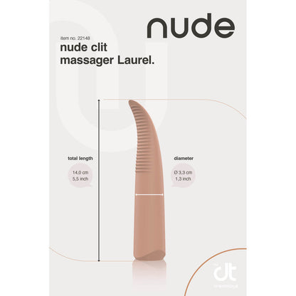 Nude Laurel Mini Travel Massager Flesh Brown | Bullet Vibrator | Dream Toys | Bodyjoys