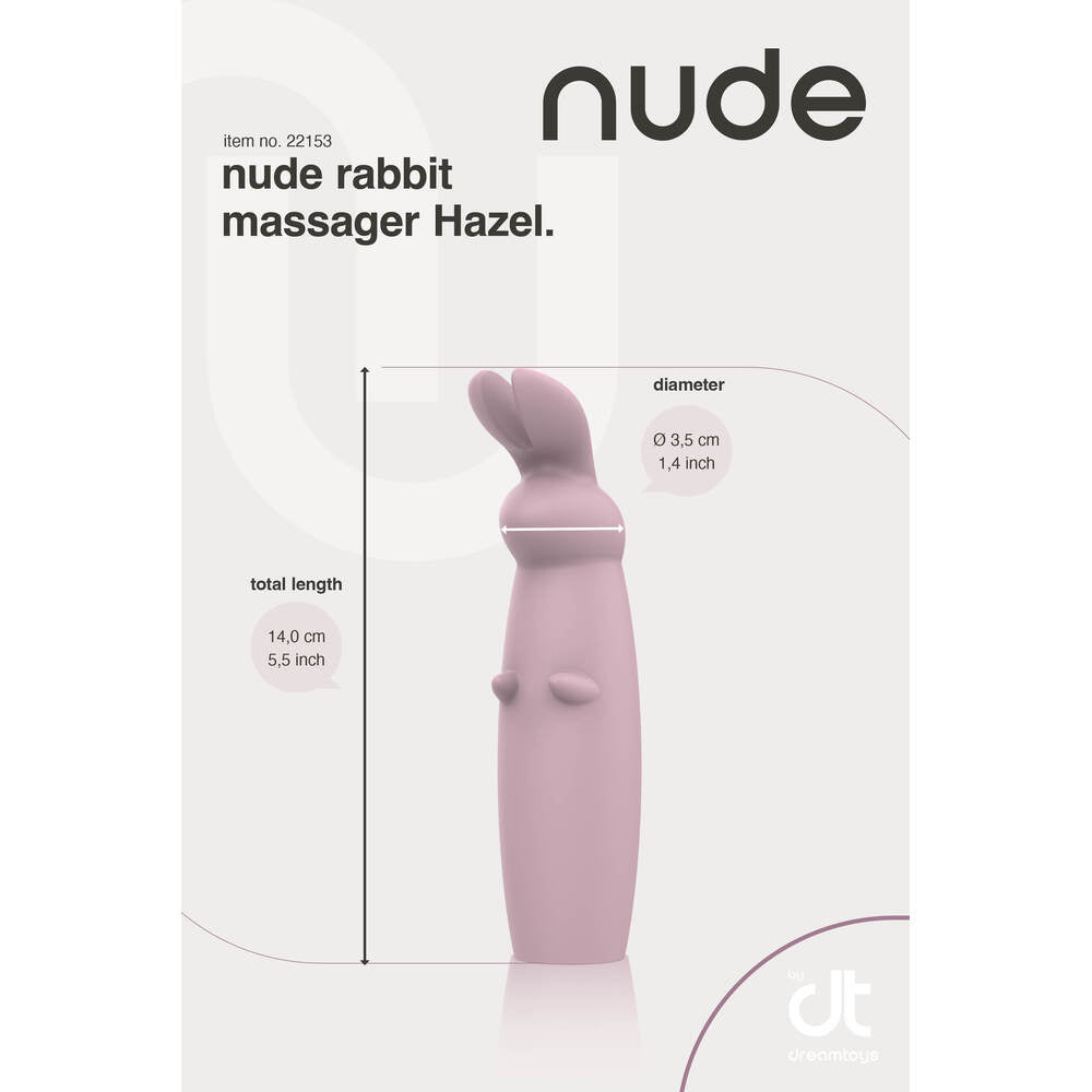 Nude Hazel Mini Rabbit Massager Pink | Bullet Vibrator | Dream Toys | Bodyjoys