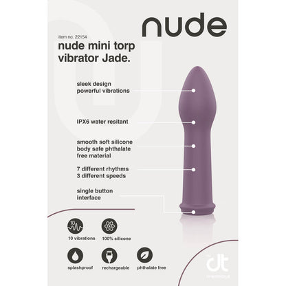 Nude Jade Mini Torp Vibrator Purple | Bullet Vibrator | Dream Toys | Bodyjoys