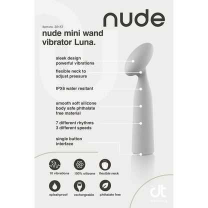 Nude Luna Mini Wand Vibrator Green | Bullet Vibrator | Dream Toys | Bodyjoys