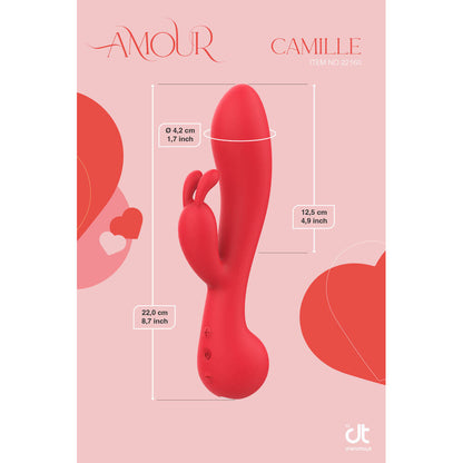 Amour Rabbit Duo Vibrator Camille Red | Rabbit Vibrator | Dream Toys | Bodyjoys