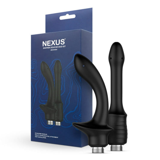 Nexus Shower Anal Douche Duo Kit Beginner Black | Anal Douche | Nexus | Bodyjoys