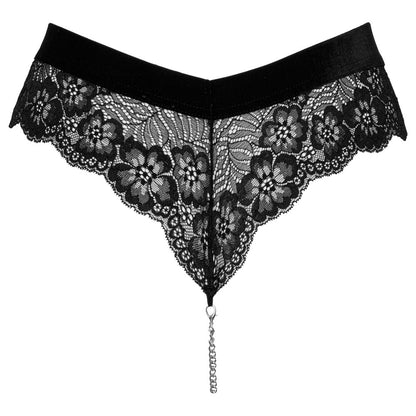 Cottelli Chain Crotch Panties Black | Knickers | Cottelli Lingerie | Bodyjoys