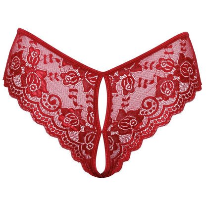 Cottelli Crotchless Panties Red | Knickers | Cottelli Lingerie | Bodyjoys