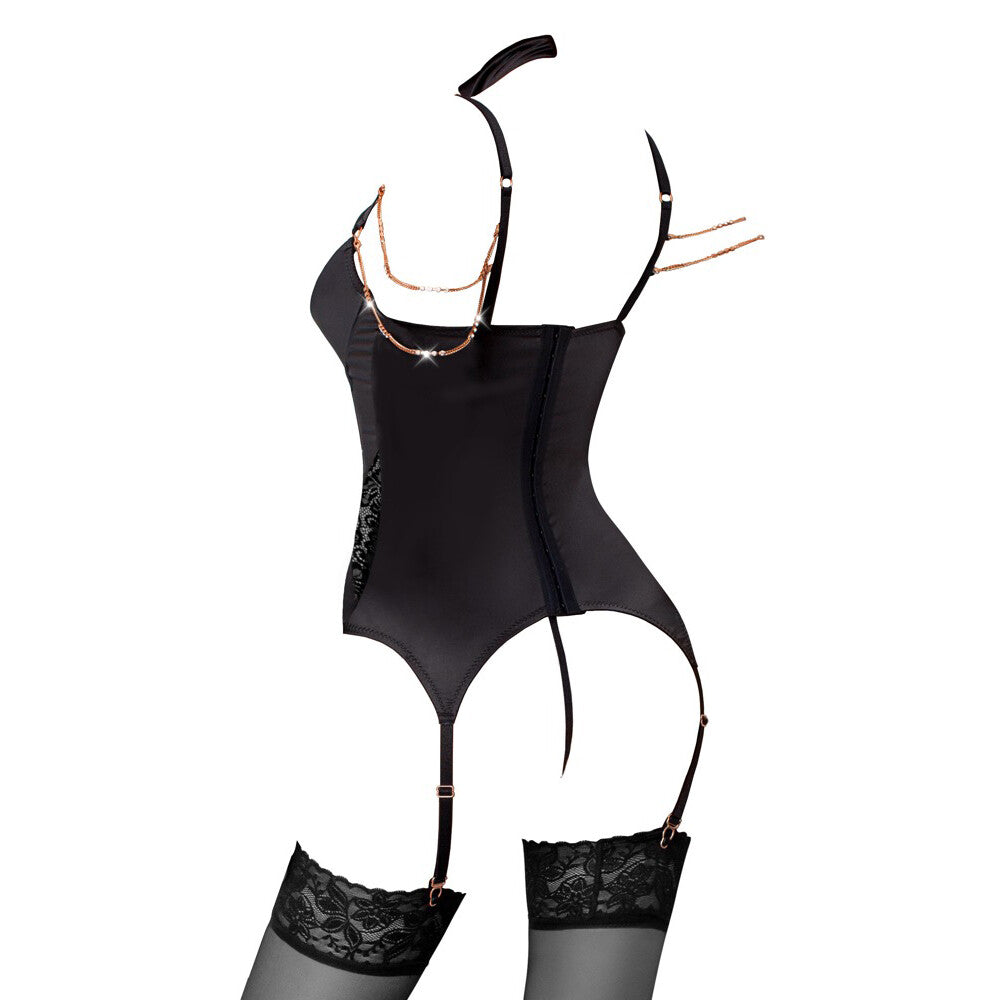 Abierta Fina Open Basque Set With Chains | Corsets & Basques | Abierta Fina | Bodyjoys