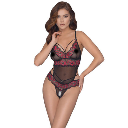 Cottelli Crotchless Body With Lace | Bodies & Teddies | Cottelli Lingerie | Bodyjoys